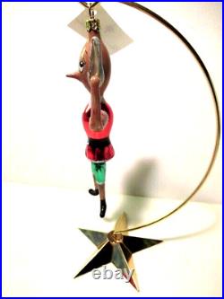 CHRISTOPHER RADKO-RARE-Made in ITALY-PINOCCHIO-free form blown glass ornament-BN