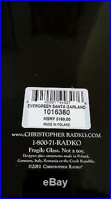 Christopher Radko Retired 36 Evergreen #1016380 Garland Glass Bead Ornament Nwt