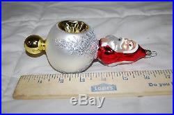 CHRISTOPHER RADKO SANTA CLAUS 6.5 TWO SIDED DROP STYLE ORB ORNAMENT #KB