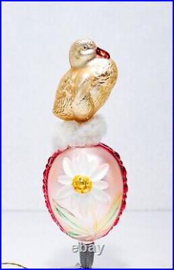 CHRISTOPHER RADKO Spring Chick Clip-On Glass Easter Christmas Ornament withTAG