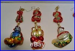CHRISTOPHER RADKO Twelve Days Of Christmas Full Set of 12 Ornaments 2001