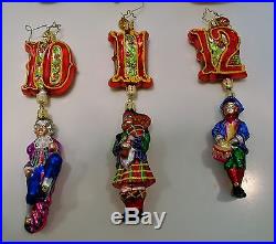 CHRISTOPHER RADKO Twelve Days Of Christmas Series 2 Set of 12 Ornaments