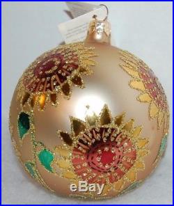 CHRISTOPHER RADKO VINCENT'S PRIZE Christmas Ornament 96-211-0 Sunflower Ball