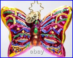CHRISTOPHER RADKO Wings Of Spring Butterfly Glass Christmas Ornament