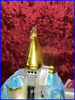 CINDERELLA CASTLE Christopher Radko RETIRED DISNEY 20th Anniv GOLDEN EDition