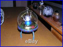Christmas Ornament Blown Glass SPACESHIP ALIEN UFO Christopher Radko