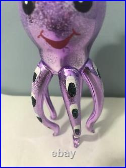 Christoher radko 1993 maxine purple octopus ornament Made In Italy Retired Rare