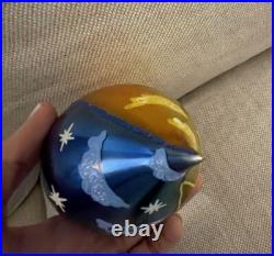 Christoper Radko Sun Moon Stars Tear Drop Christmas Ornament 8.5 Day Night
