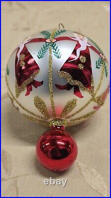 Christopher RADKO CIRCLE of SANTAS BALL Drop Christmas ORNAMENT 1993