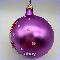 Christopher RADKO Purple SNOW IN LOVE Ornament 96-161-0 Christmas BALL 1996 5