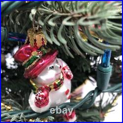 Christopher RADKO Teleflora Christmas Tree Glass Ornaments & Finial Topper 27