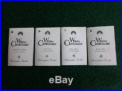 Christopher RADKO WHITE CHRISTMAS Boxed Set of 4 Ornaments Crosby & Kaye