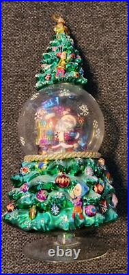 Christopher Radko 12 Blown Glass TREE SANTA Claus Snowglobe Ornament Rare READ