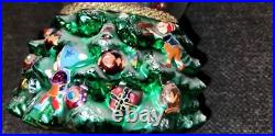Christopher Radko 12 Blown Glass TREE SANTA Claus Snowglobe Ornament Rare READ