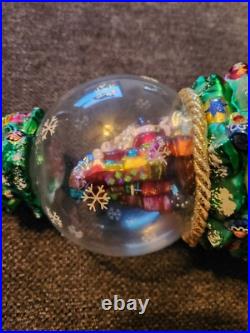 Christopher Radko 12 Blown Glass TREE SANTA Claus Snowglobe Ornament Rare READ