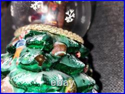 Christopher Radko 12 Blown Glass TREE SANTA Claus Snowglobe Ornament Rare READ