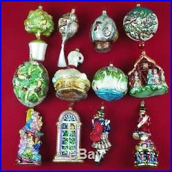 Christopher Radko 12 Days Of Christmas Ornaments Complete Set In Boxes