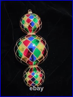 Christopher Radko 15th Anniv Triple Harlequin 00-1407-0 Ornament