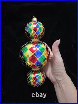 Christopher Radko 15th Anniv Triple Harlequin 00-1407-0 Ornament