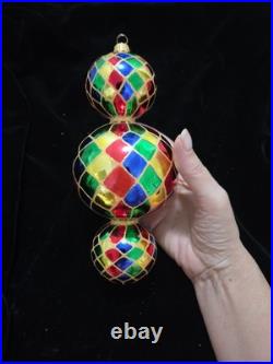 Christopher Radko 15th Anniv Triple Harlequin 00-1407-0 Ornament