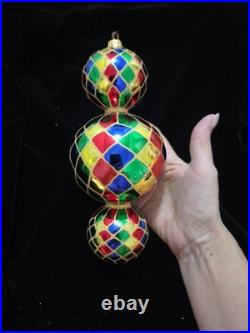 Christopher Radko 15th Anniv Triple Harlequin 00-1407-0 Ornament