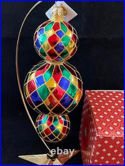 Christopher Radko 15th Anniv Triple Harlequin 00-1407-0 Ornament withtag & box