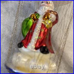 Christopher Radko 15th Anniversary Ballooning Santa Glass Ornament 90-087-1
