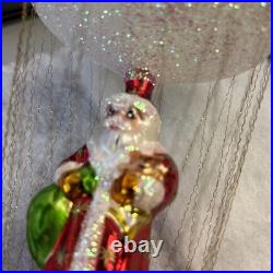 Christopher Radko 15th Anniversary Ballooning Santa Glass Ornament 90-087-1