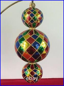 Christopher Radko 15th Anniversary Triple Harlequin Ornament