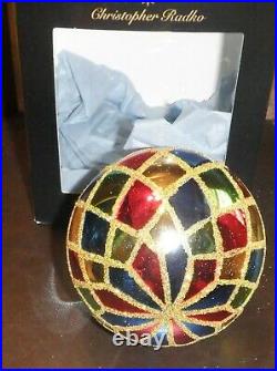 Christopher Radko 1988 Harlequin Ball Vintage Rare & Retired Round Ornament