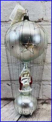 Christopher Radko 1993 Ice Star Santa 93-322-0 Wired Hot Air Balloon Ornament 9