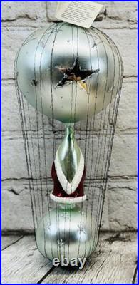 Christopher Radko 1993 Ice Star Santa 93-322-0 Wired Hot Air Balloon Ornament 9