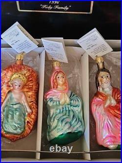 Christopher Radko 1996 HOLY FAMILY 3 Christmas Ornaments LTD ED. SPECIAL