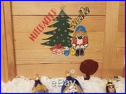 Christopher Radko 1996 Nutcracker Suite-Ltd Ed. Set of 4 Xmas Ornaments-Wood Box