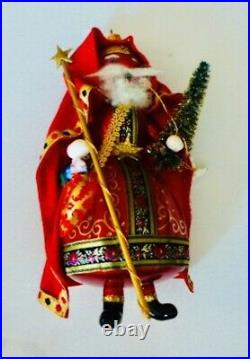 Christopher Radko 1996 ROMANOV SANTA Christmas Ornament-Embroidered Cloth-Italy