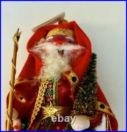 Christopher Radko 1996 ROMANOV SANTA Christmas Ornament-Embroidered Cloth-Italy