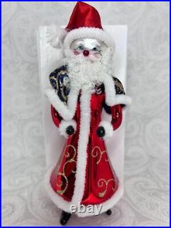 Christopher Radko 1996 Santa Claus Figurine Italy Italian Blown Glass Ornament