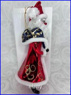 Christopher Radko 1996 Santa Claus Figurine Italy Italian Blown Glass Ornament