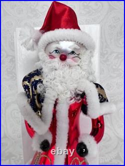 Christopher Radko 1996 Santa Claus Figurine Italy Italian Blown Glass Ornament