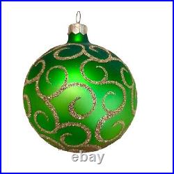 Christopher Radko 1996 Scheherazade Green Ball Ornament 96-272-0