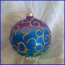 Christopher Radko 1996 Scheherazade Green Ball Ornament 96-272-0