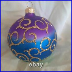 Christopher Radko 1996 Scheherazade Green Ball Ornament 96-272-0