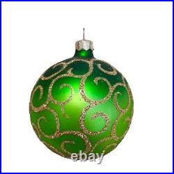 Christopher Radko 1996 Scheherazade Green Ball Ornament 96-272-0