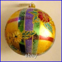 Christopher Radko 1997 MADRAS MAGIC Large Ball Christmas Ornament Italy. SCARCE