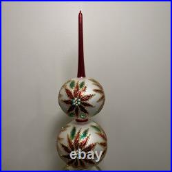 Christopher Radko 1997 NEW White Winter Blossom Finial Tree Topper Poinsettia 19 Christopher Radko 1997 NEW White Winter Blossom Finial Tree Topper Poinsettia 19