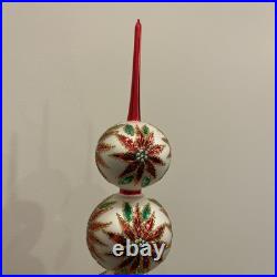 Christopher Radko 1997 NEW White Winter Blossom Finial Tree Topper Poinsettia 19 Christopher Radko 1997 NEW White Winter Blossom Finial Tree Topper Poinsettia 19