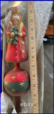 Christopher Radko 1997 SANTA TREE Finial Tree Topper. Germany. NOS