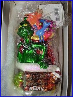 Christopher Radko 1998 Dr. Seuss Up On The Rooftop Grinch Ornament NIB