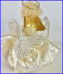 Christopher Radko 1998 Herald Song Cream Gold Angel Ornament 98-076-0 Christmas