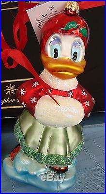 Christopher Radko 1999 LE 211/1932 Donald & Daisy Duck Skater Set Ornament NIB